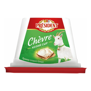 Сыр творожный из козьего молока Козий Сhevre  Президент 60% 140г