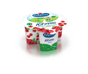 Творог зерн. 101 зерно+сливки клюква 5% 130г