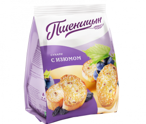Сухари С изюмом 10*200г Пшеницын