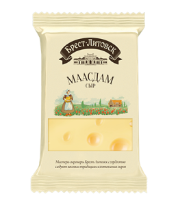 Сыр Брест-Литовск Маасдам 45% 200 г Савушкин