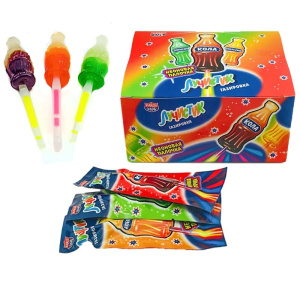 Карамель на  палочке "Лучистик" ЭКЗОТИК двойной вкус 10г*24бл*30шт