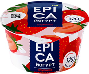 EPICA Йогурт клубника 4,8% 130г(12/1)