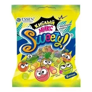 Набор жевательных конфет "SWEETY" Кислый микс 180гр