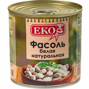 Фасоль белая в с/с 400 гр ключ Еко