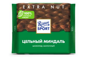 Шоколад молоч.с цельным миндалем 100гр EXTRA NUT