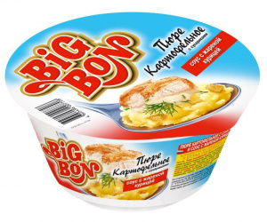 Пюре " Биг-Бон" 60г.сухарики+соус куриный