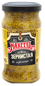 Горчица Зернистая 190г ст/б. 12шт Махеев