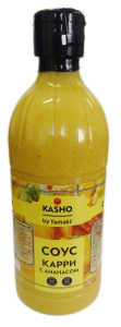 Соус на основе растительных масел Карри с ананасом KASHO 0,47л