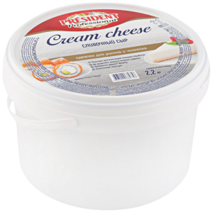 Сыр творож. сливочный CREAM CHEESE для Роллов и Чизкейка Президент 65% 2,2кг