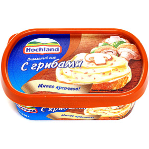 Сыр плавл. Ванночка с грибами 200гр Hochland (8/1) НОВЫЙ