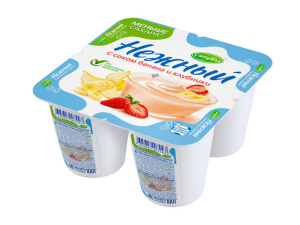Йогурт "Нежный" с соком банан-клубника 1,2%100г(24/4)