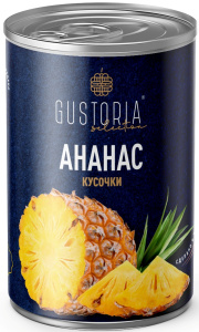 Ананасы кусочки Gustoria 580мл 1/12