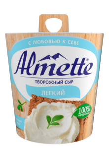 Сыр творож. Альметте слив. Легкий 150гр(8/1)