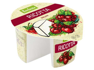 Сыр мягкий Рикотта 50% и наполнитель Вишня 125г (Bonfesto)(12/1)