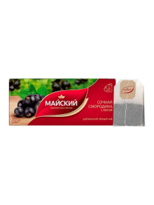 Чай Майский Сочная смородина с Мятой черный 25 пакет 37,5г