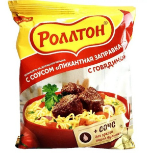 Верм.Роллтон 65г.Говядина с соусом Пикантная заправка (42шт)