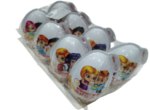 Большое пластиковое яйцо с игрушкой и мармеладом "Хорошие друзья" (8шт*15гр)