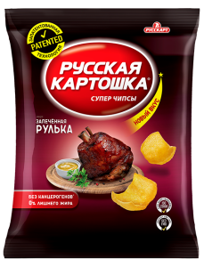 Чипсы Русская картошка (Запеченая рулька 110г 10ш) (НДС 10%)