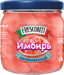 Имбирь маринов. розовый ТМ Fresconti 190гр 1/12