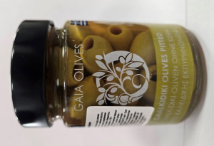 Оливки зелёные Халкидики без косточек 320мл в ст.б.