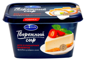 Сыр творож. Экомилк 60% 400гр 1/6