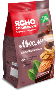 Мюсли запеченные Шоколад-Миндаль Ясно солнышко 300гр (1/6)
