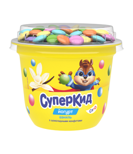 Йогурт ваниль/конфеты 2,0% п/ст 103г  обогащ.кальцием и витамином Савушкин