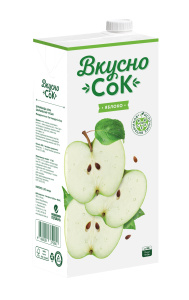 Яблочный сокосодержащий напиток 0,95л с крышкой (Slim) ВкусноСок