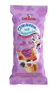 Стакан ваф. На сливочках Ежевика-малина слив. 85гр (1/24)