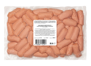 Сосиски Коктейльные из свинины зам в/у1,2кг (1/4)