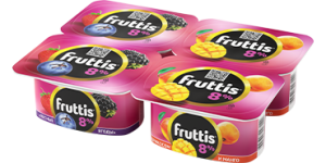 Йогурт FRUTTIS Супер Экстра.абр-манго./лесн.ягода 8% 4*115г(16/4)