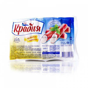 Палочки крабовые "Крабия "  имитация (200 гр ) 30 штт уп