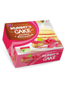 Торт бисквитный "Mummy's cake" малина с фисташкой 310г Конти