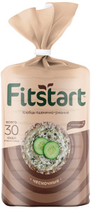 Хлебцы FITSTART пшенично-ржаные Чесночные 90гр