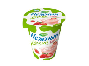 Йогурт "Нежный" с соком клубники 0,1% 320г стак.(12/1)