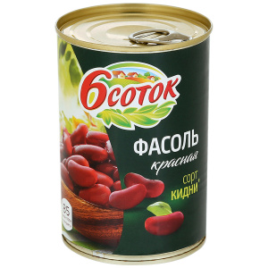 Фасоль красная Шесть соток 425мл 1/12