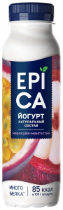 EPICA Йогурт питьевой маракуйя/мангостин 2,5% 260г БЗМЖ(6/1)