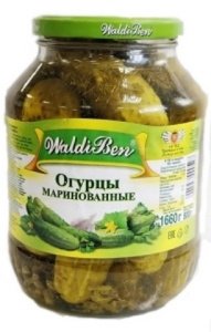 Огурцы маринованные 1660г ст/б Валдибен