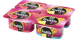 Йогурт FRUTTIS Супер Экстра.малина./ананас-дыня 8% 4*115г(16/4)_