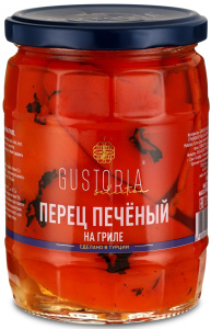 Печёные перцы консервированные Gustoria 580мл 1/12