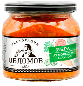 Икра из молодых кабачков Ресторация Обломов 420гр 1/6