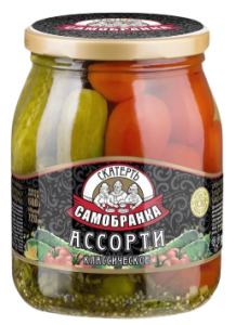 Ассорти Скатерть-Самобранка огурцы+томаты с/б 720мл 1/8