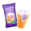 Стакан ваф. Пломбир На двойных сливках черника 82гр (24шт/кор)