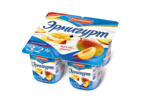 Эрмигурт молочный Персик-Манго 3,2% 4*100г(24/4)