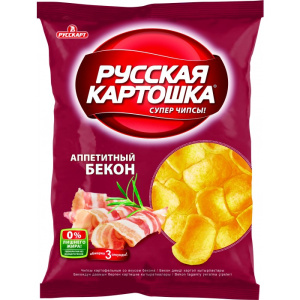 Чипсы Русская картошка (Бекон 80г 16ш) (НДС 10%)