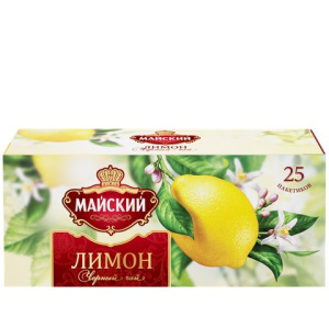 Чай Майский Лимон черный 25*37,5г