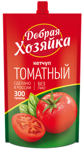 Кетчуп "Томатный Добрая Хозяйка" 300г д/п