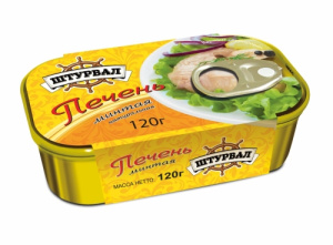 Печень минтая 120гр ключ Овал (1/12)