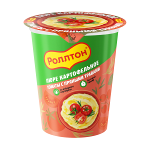 Пюре Роллтон 55г.Томаты с пряными травами стакан (1/24)