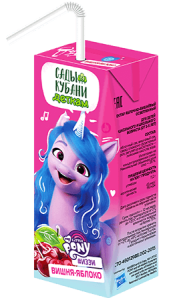 Нектар Яблочно-вишневый Сады Кубани Slim Leaf 0,2л